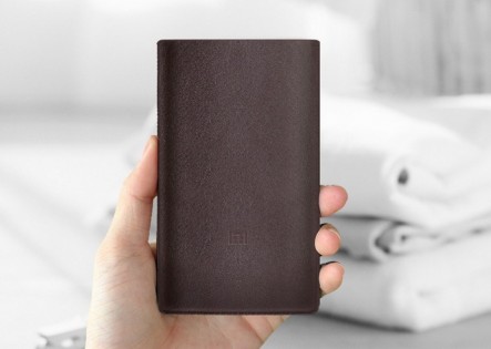 Кожаный чехол для батареи Xiaomi Powerbank 10000 mAh PRO Type-C Brown